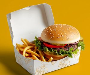 جعبه برگر درب قفلی